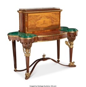 61101&colon; A Russian Neoclassical-Style Marquetry Inlaid an