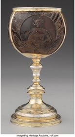61073&colon; A Russian Silver-Mounted Coconut Cup&comma; Moscow&comma; ci