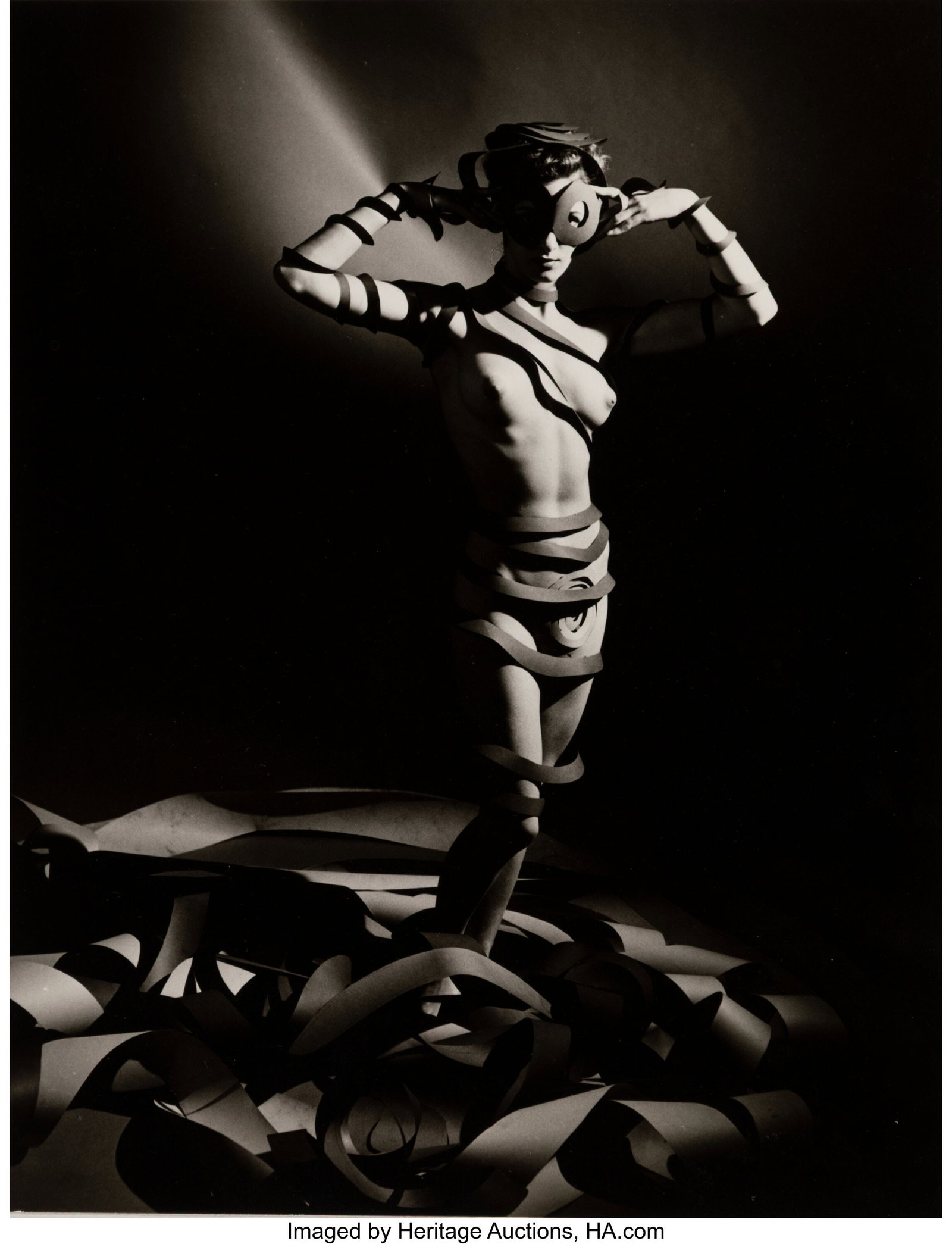 Washington Lee (American, ) Wrapped Nude, 1950s : Washington Lee (American, ) Wrapped Nude, 1950s Gelatin silver print, printed later by Hal Gould 9-1/4 x 7-1/4 inches (23.5 x 18.4 cm) &lpar
