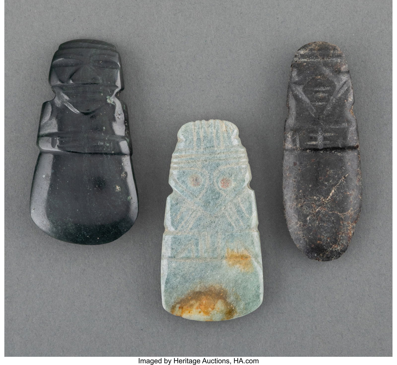 Three Jade Celt Pendants  Costa Rica, c. 100-700 (1 of 2)