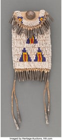 70199: A Cheyenne Beaded Hide Strike-A-Light Case c. 1