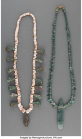 70296: Two Pre-Columbian Necklaces with Beads and Penda