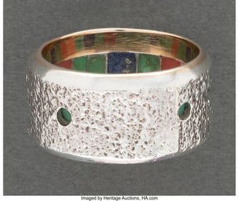 70009: A Hopi Ring Charles Loloma c. 1975 signed Lolo