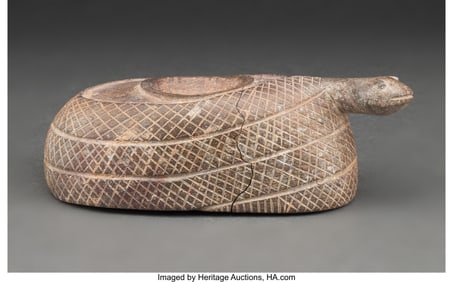 70108: A Hohokam Rattlesnake Effigy Stone Censor c. 20
