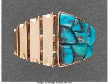70013: A Navajo Gold Ring Hyson Craig c. 1980 stamped