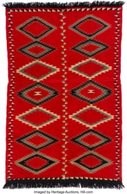 70112: A Navajo Germantown Weaving c. 1890 commercial
