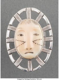 70016: An Alaskan Eskimo Ring Woman In The Moon Denis