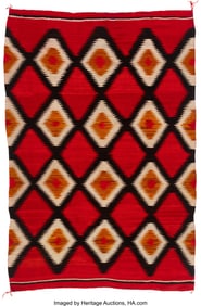 70114: A Navajo Transitional Weaving c. 1900 native h