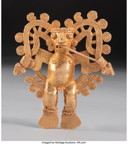 70301: A Large and Important Gran Cocle Gold Pendant P