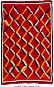 70116: A Navajo Weaving c. 1900 native handspun and c