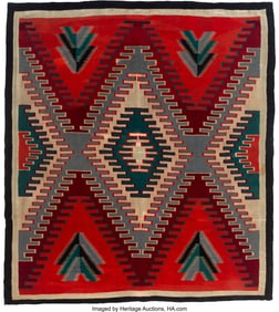 70125: A Navajo Germantown Weaving c. 1890 commercial