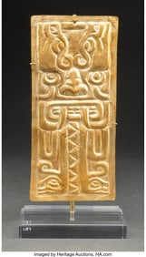 70305: A Chavin Gold Plaque Peru, c. 600-200 BC Hamme