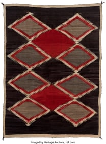 70127: A Navajo Moki Weaving c. 1900 native handspun