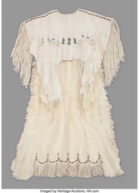 70209: A Southern Plains Beaded Hide Dress Once Belongi