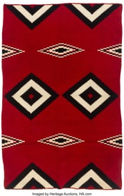 70130: A Navajo Germantown Weaving c. 1890 commercial