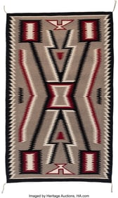 70133: A Navajo Regional Rug c. 1970 native handspun