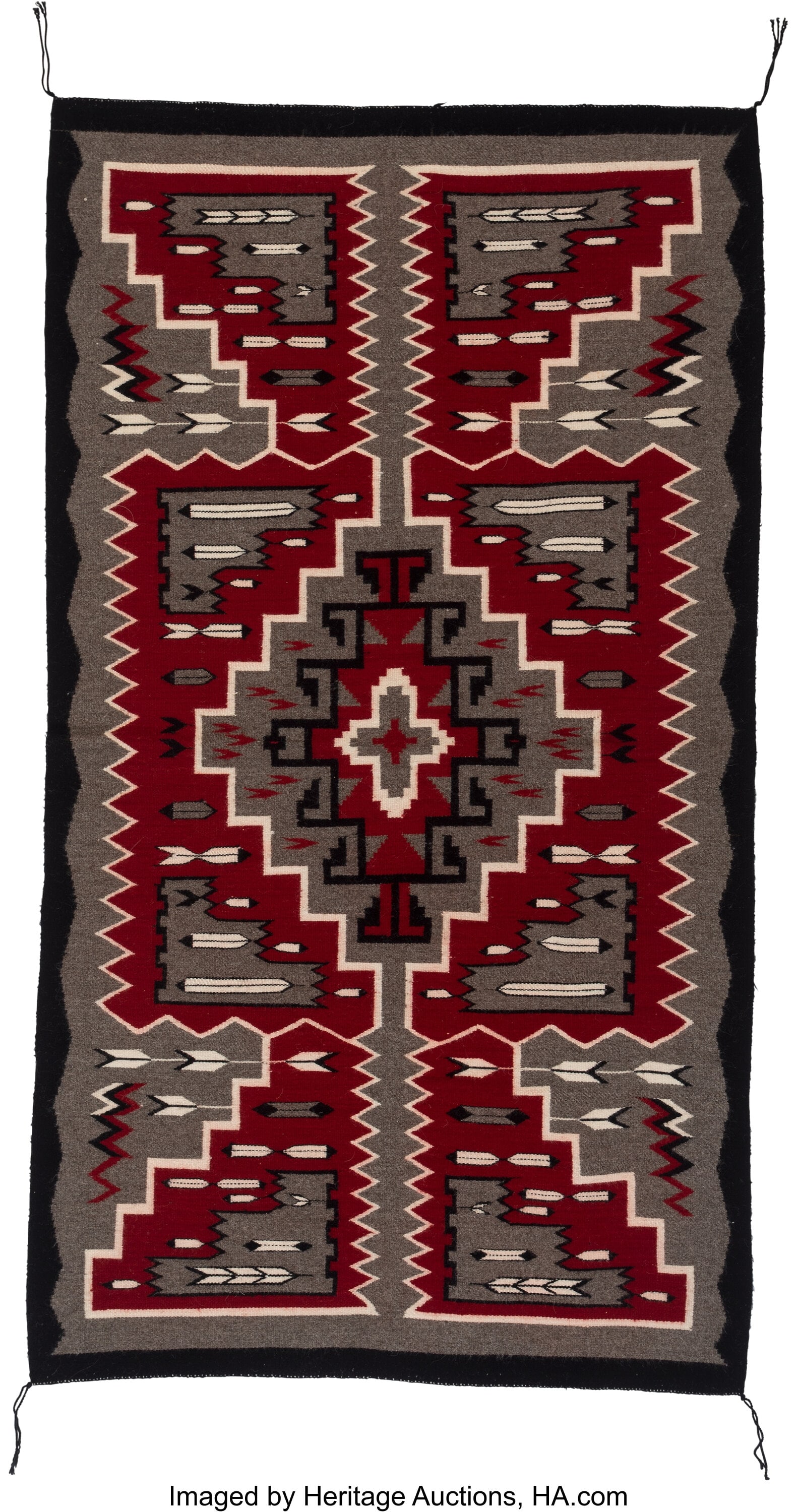 A Navajo Regional Rug Klagetoh Betty Joe Yazzie: A Navajo Regional Rug Klagetoh Betty Joe Yazzie c. 1980 commercial wool, aniline dyes Dimensions: 58 x 32 &frac14; inches HID03101062020 © 2024 Heritage Auctions &vert