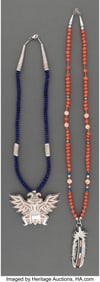 70043: Two Hopi Necklaces Phillip Sekaquaptewa c. 1990