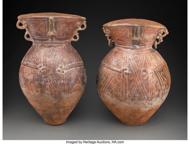 70318: A Pair of Large Carchi Jars Ecuador, c. 1000-15