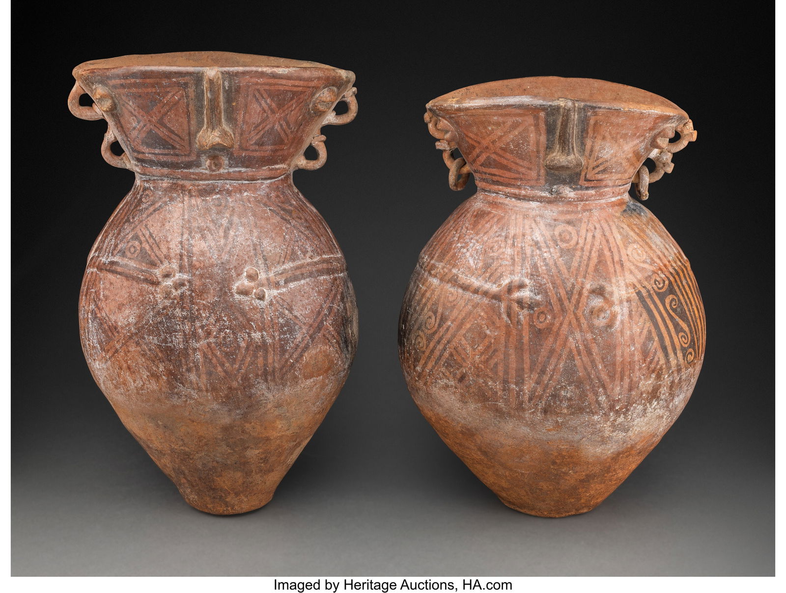 A Pair of Large Carchi Jars  Ecuador, c. 1000-15 (1 of 3)