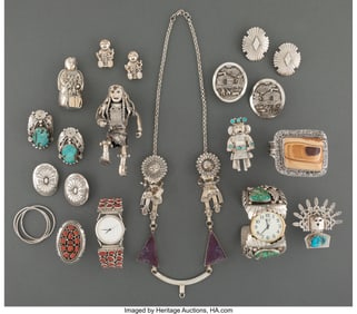 70046: Fifteen Southwest Jewelry Items c. 2000 includ