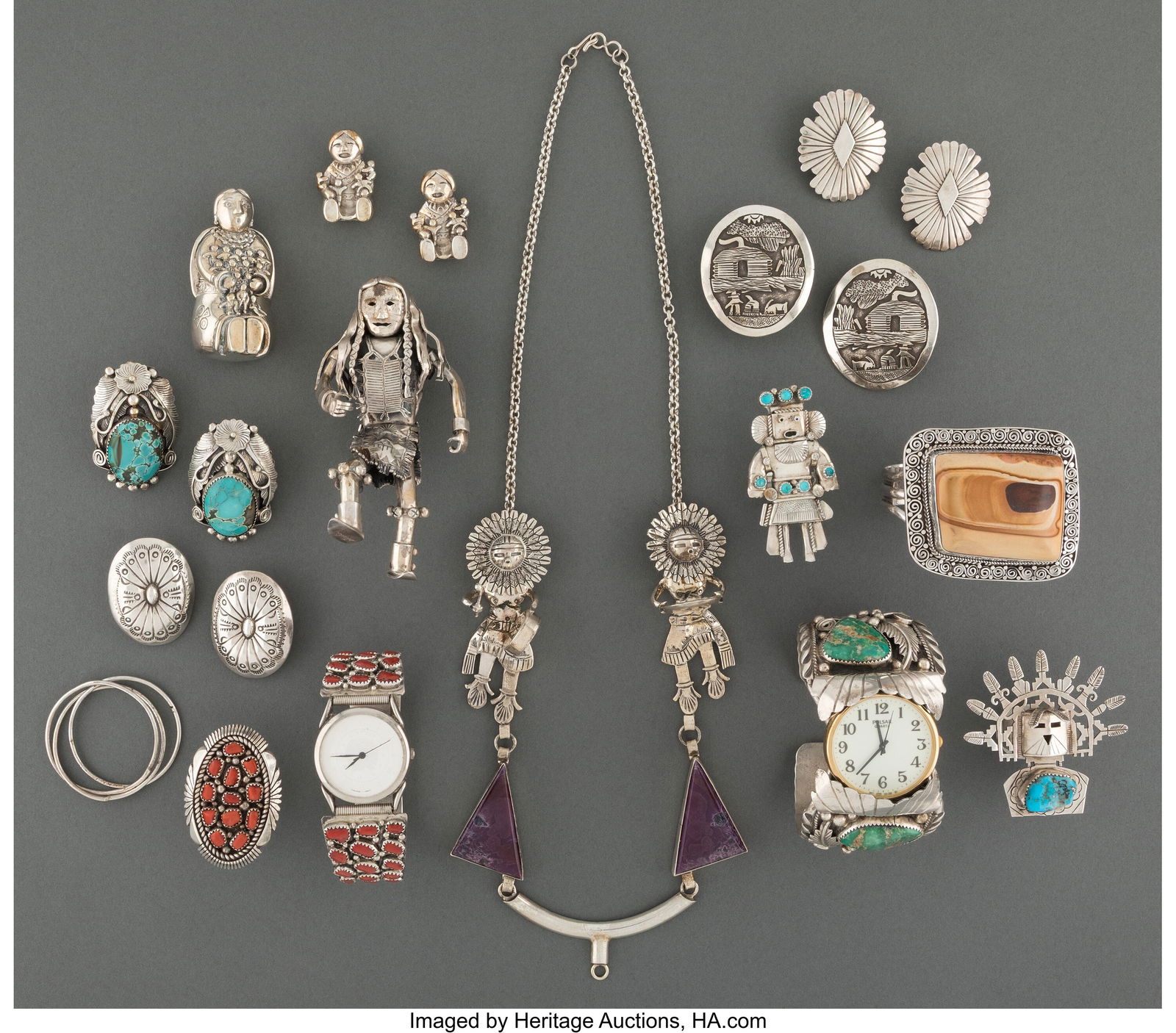 Fifteen Southwest Jewelry Items  c. 2000  includ (1 of 2)
