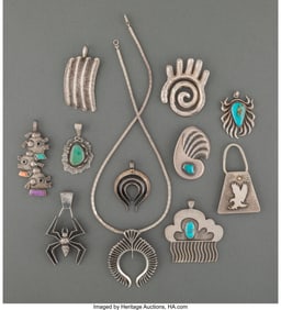 70047: Eleven Southwest Jewelry Items c. 2000 includi