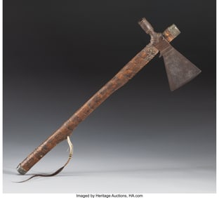 70227: A Plains Pipe Tomahawk c. 1860 branded and sti