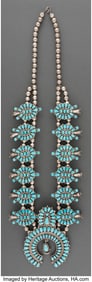 70054: A Zuni Squash Blossom Necklace Doris and Wayne