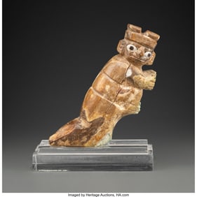 70326: A Huari (Wari) Spear Thrower Grip Peru, c. 650-