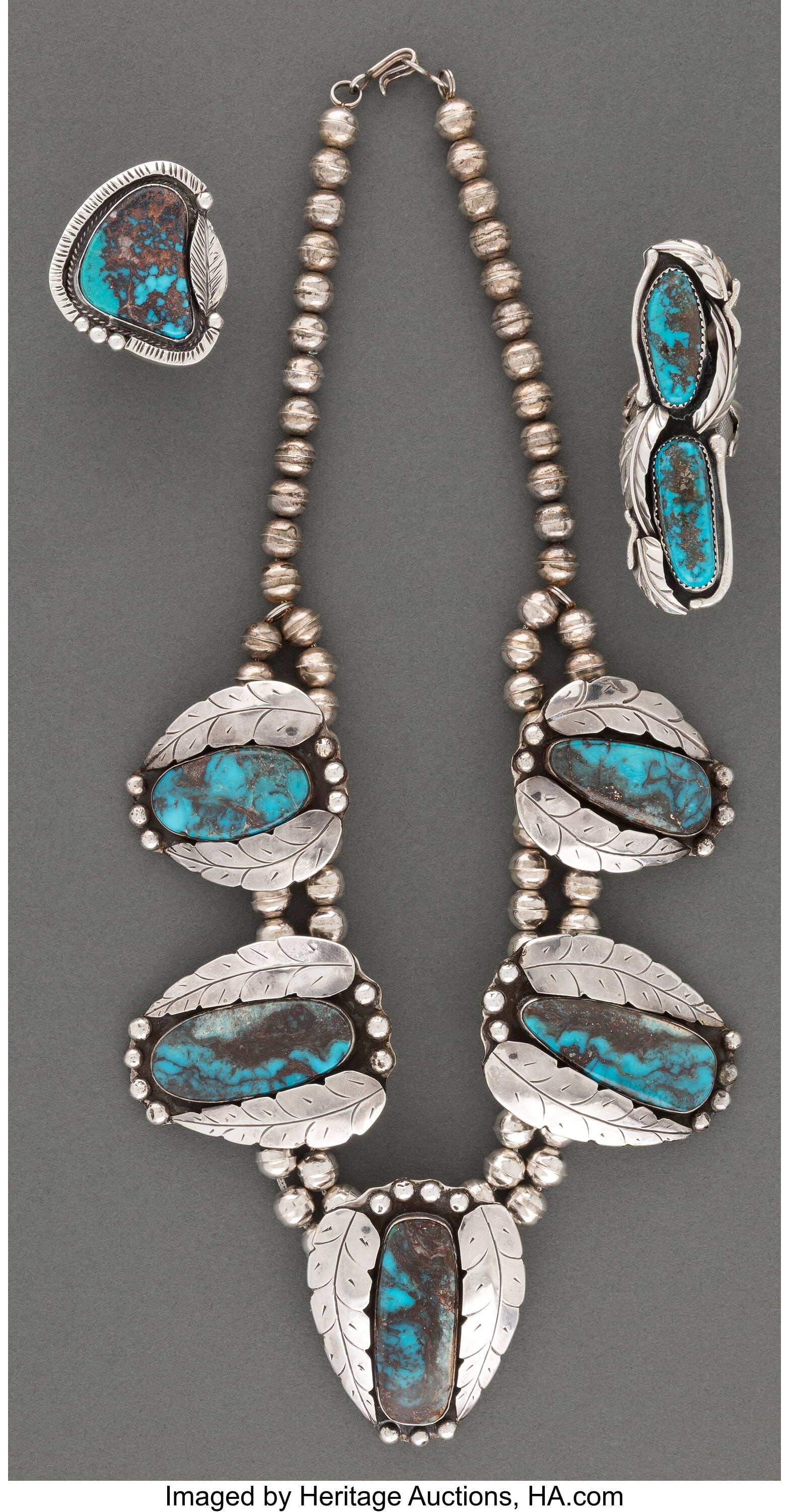 Three Navajo Jewelry Items  c. 1975  including a (1 of 2)