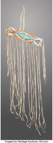70236: A Crow Parfleche Cylinder Case c. 1870 rawhide