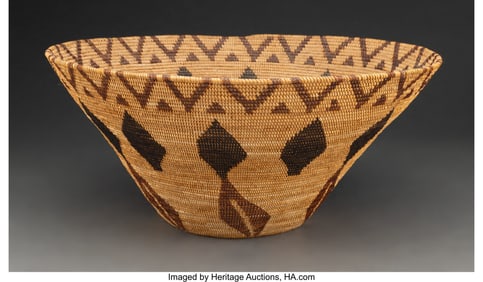 70155: A Kawaiisu Polychrome Coiled Bowl c. 1920 will