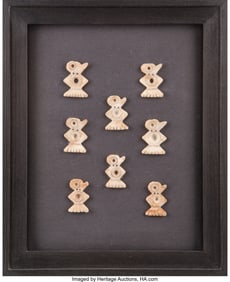 70333: Eight Nazca Bird Ornaments Peru, 100 - 600 AD,