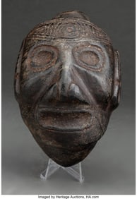 70336: A Taino Stone Macorix Head The Caribbean Island
