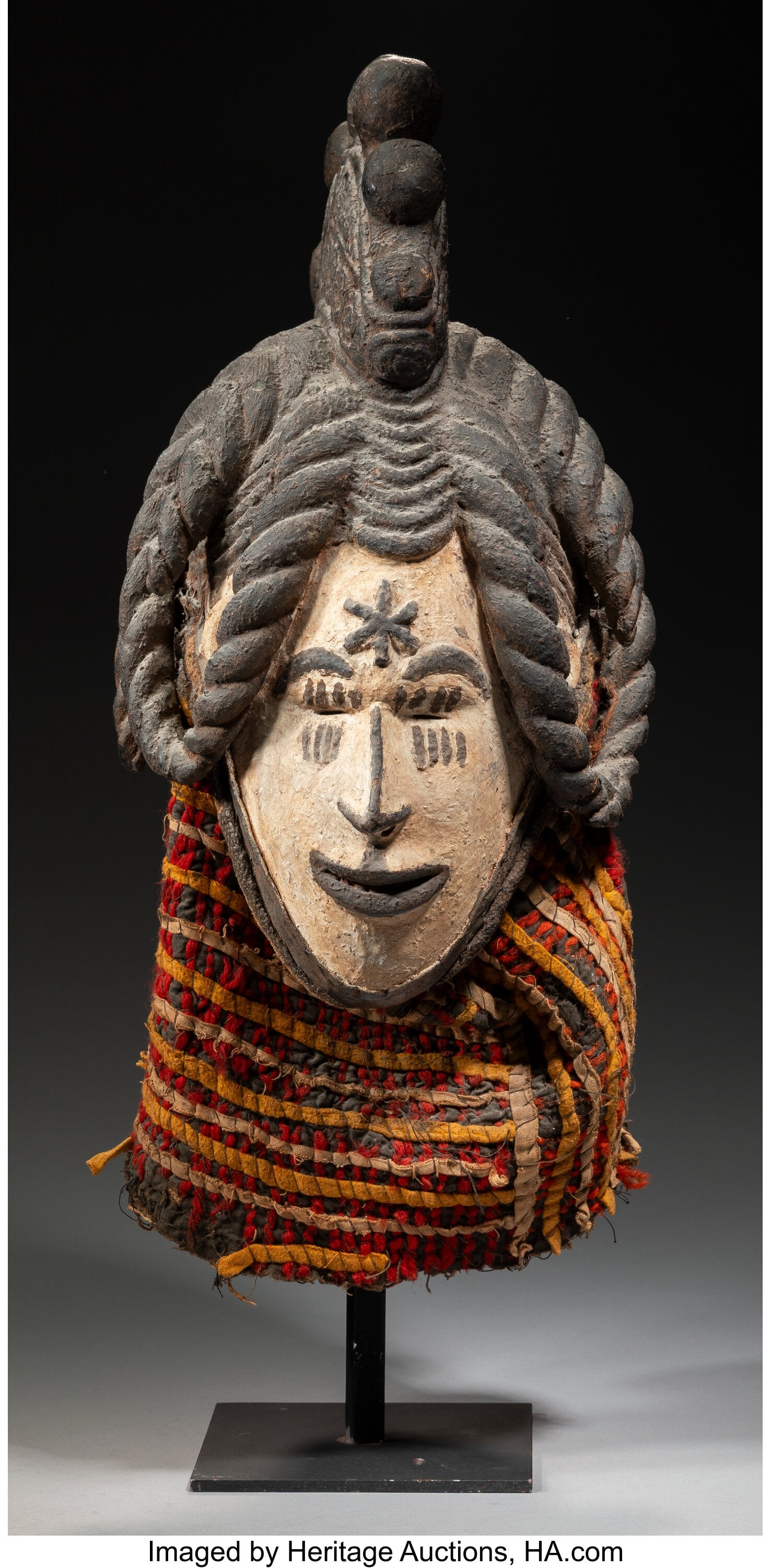An Igbo Maiden Spirit Helmet Mask, ogbogho mmuo : An Igbo Maiden Spirit Helmet Mask, ogbogho mmuo Nigeria, early 20th century Igbo art historian Herbert M. Cole identified this mask as coming from the Nsukka area of Nigeria.