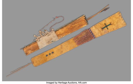 70165: An Apache Beaded Hide Rifle Scabbard with Quiver