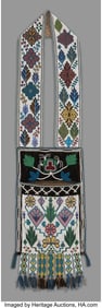 70252: A Chippewa Loom-beaded Bandolier Bag c. 1885 v