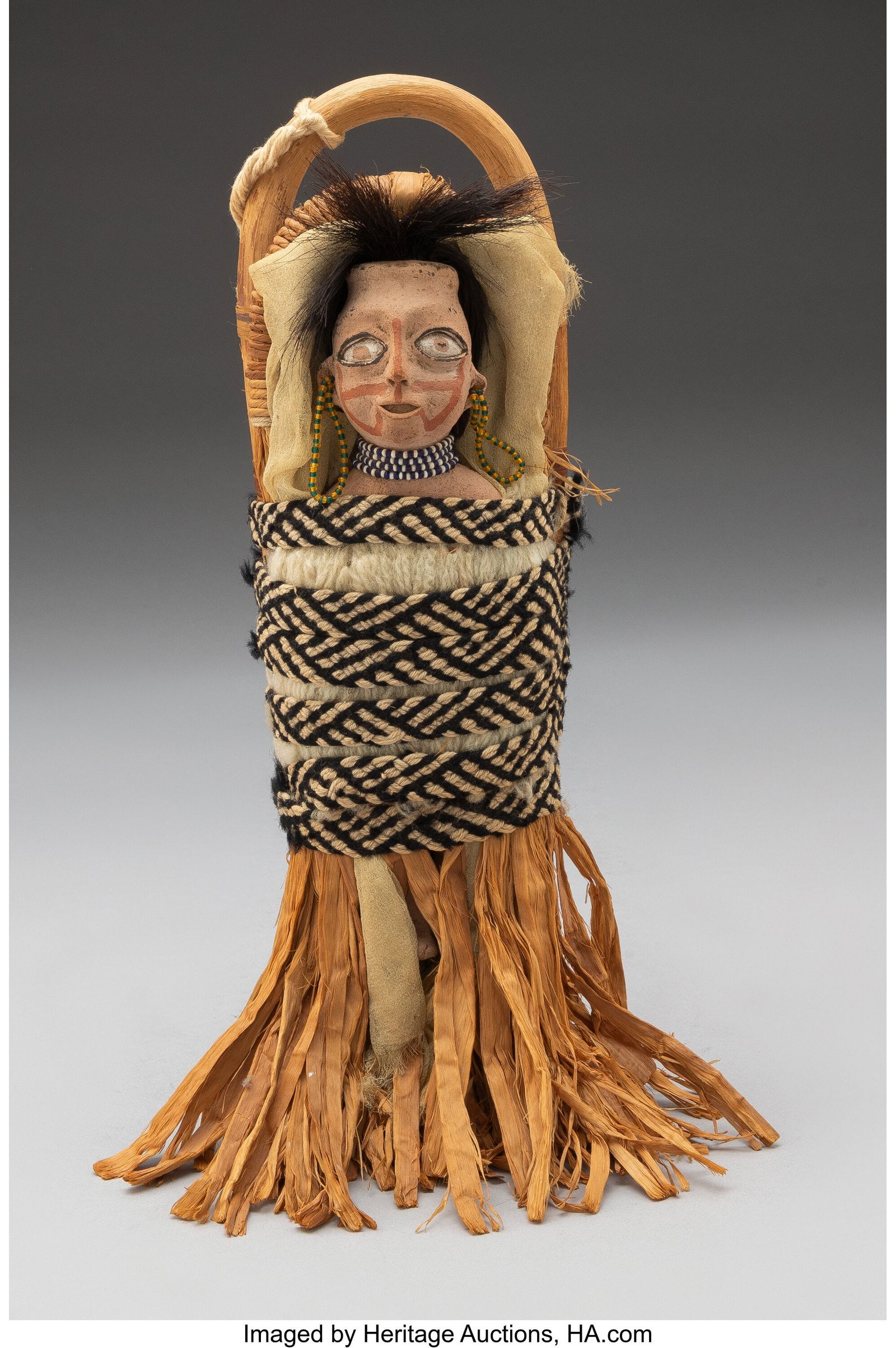 A Yuma / Mohave Cradle Doll  c. 1910  inscribed (1 of 2)
