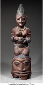 70352: A Yoruba Helmet Mask, epa Efon-Alyae village, E