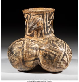 70091: An Anasazi Black-On-White Bird Effigy Vessel c.
