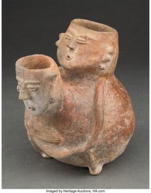 70092: A Very Rare Salado Copulating Humans Effigy Vess