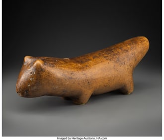 70093: A Hopi Stone Animal Effigy c. 19th century pol