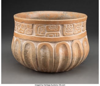 70281: A Maya Bowl Mesoamerica, Late Classic, c. 600-8