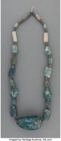 70285: A Necklace with Large Jade Beads and Frog Pendan