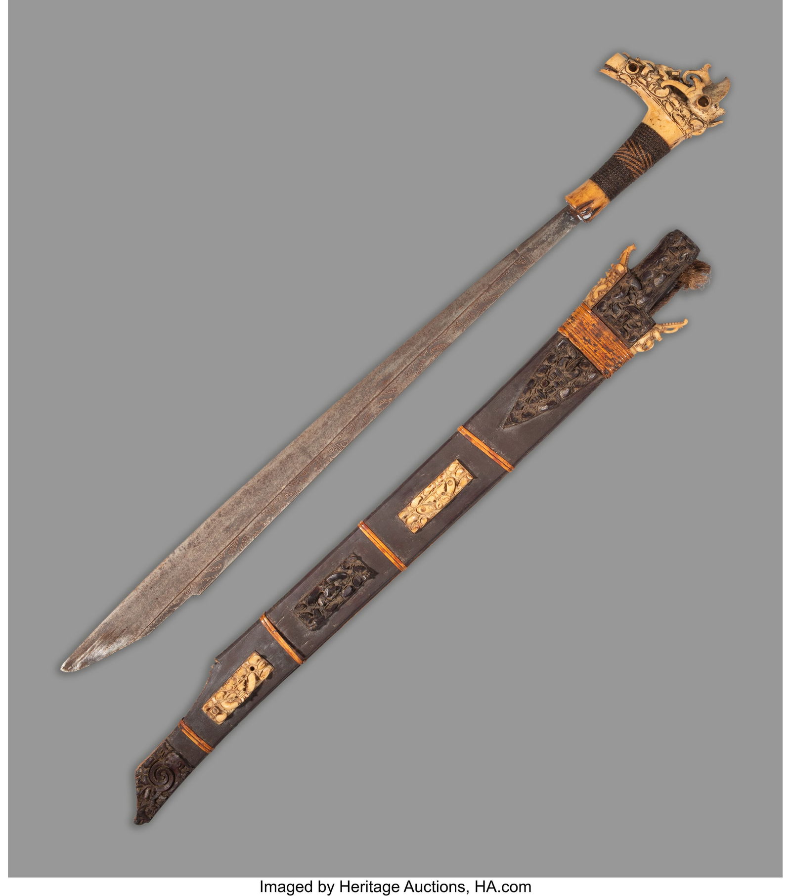 A Dayak Sword in Sheath  Borneo, Indonesia, 19th (1 of 4)