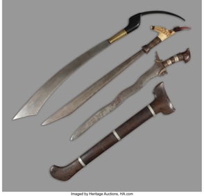 70378: Three Ethnographic Swords One Indonesian and Tw