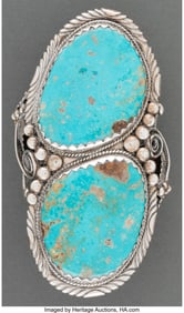 70385: A Colossal Navajo Bracelet inscribed Made by S