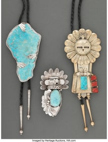 70422: Three Large Southwest Jewelry Items c. 2000 i