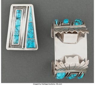 70423: Two Matching Southwest Jewelry Items including